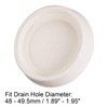 sourcing map Rubber Sink Plug, Drain Stopper White Fit 48-49.5mm