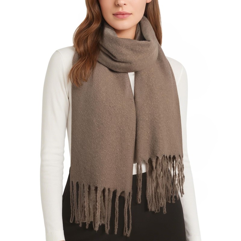 RIIQIICHY Scarf for Women Chunky Winter Scarf Cold Weather Taupe