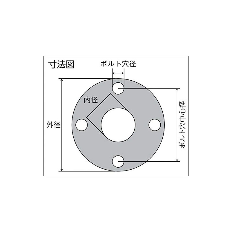 TRUSCO Gasket Flange Full Gasket 10K 50A 3T D6000-10K-50A-3T-FF