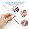 Aridito 3pcs Acrylic Nail Brush Set | Irregular Transparent Professional-Grade