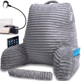 Homie Reading Pillow with Reading Light and Wrist Support, Has Arm Rests, and...