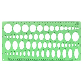 Shinwa Sokutei Template Oval Ruler 66020