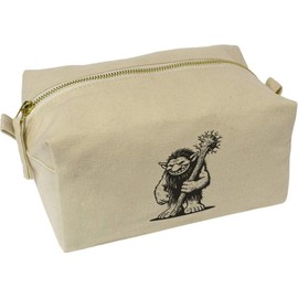 'Nordic Troll with Club' Canvas Wash Bag/Makeup Case (CS00039586)