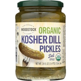 Woodstock Farms Organic Kosher Pickles - Whole Dill - 24 Ounces