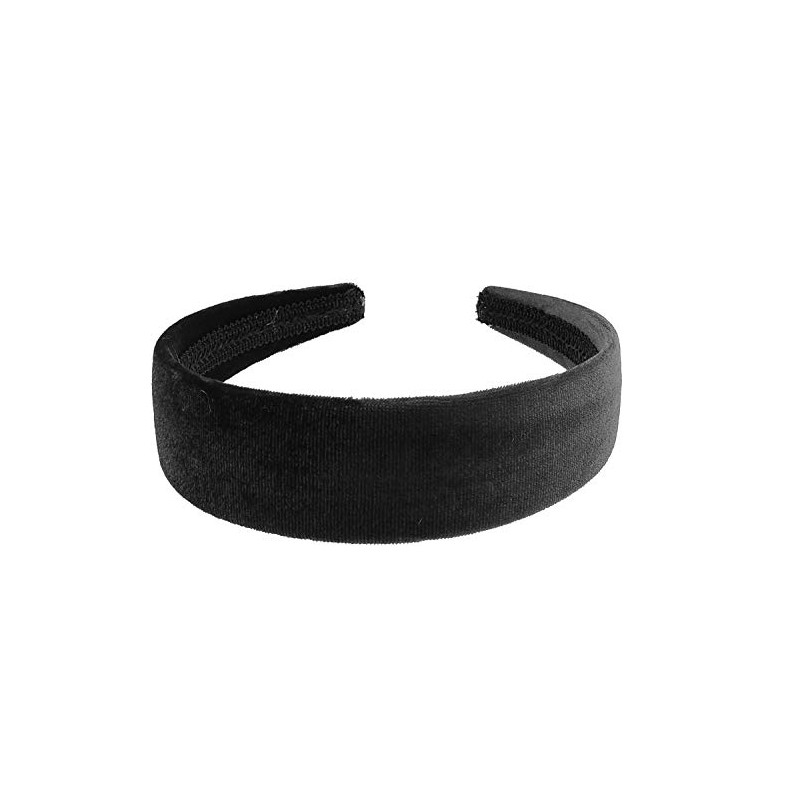 Ladies Girls Evening 3cm Wide Velvet Headband Alice Band (Black)