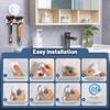 No-Drill Suction Cup Razor and Shaver Holder, Stainless Steel Shower