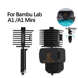 Hotend Kit for Bambu Lab A1/A1 Mini Fast Speed Hot End Assembly 0.2/0.4/0.6/0.8mm Hardened Steel Nozzle 3D Printer Part (0.6mm)