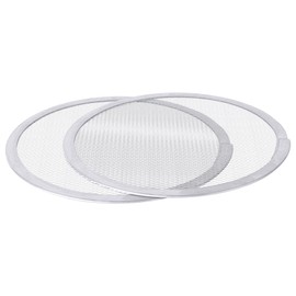 2X 10 Inch Aluminium Pizza Tray - Small Non Stick Metal Mesh Kitchen Oven Cooking Baking Pan Rack Accessories for Crisper Base - by Argon Tableware