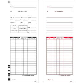 1000 Lathem 7000E and 7500E Time Clock Cards, E79 Compatible