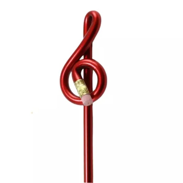 Bentcil Pencil Treble Clef Red