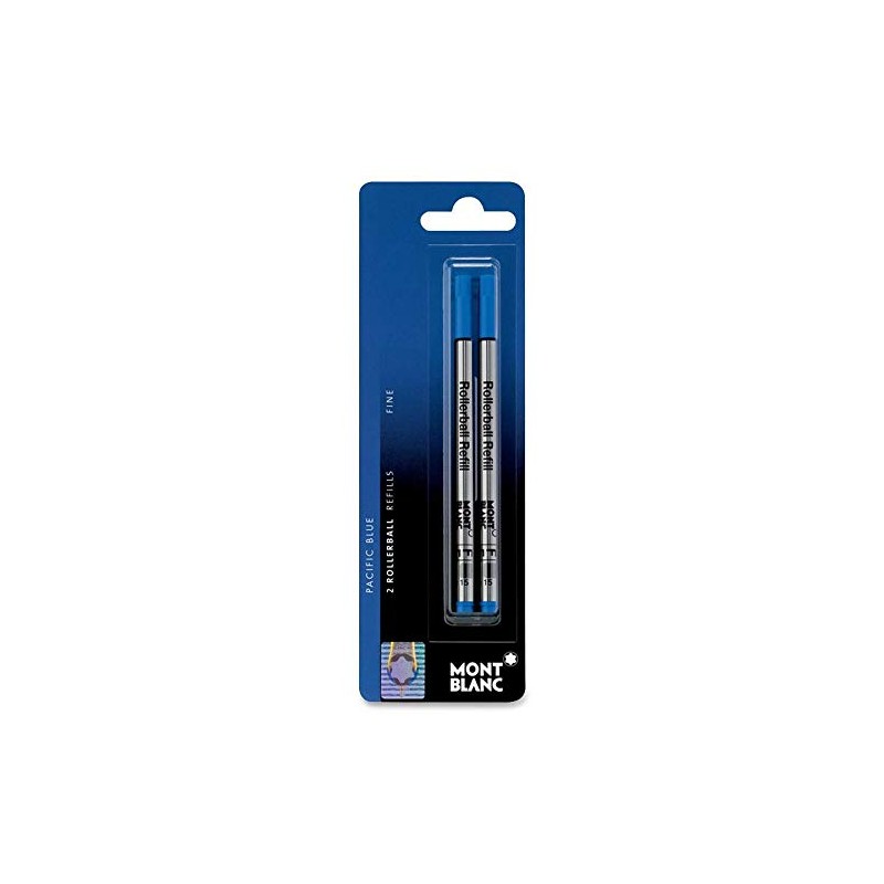 Mont Blanc Rollerball Refill, Fine 2X1, Pacific Blue (105163)