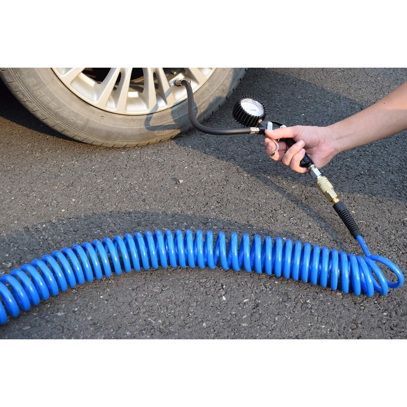 YOTOO Polyurethane Recoil Air Hose, Air Compressor Hose 1/4" Inner