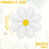 30Pcs Iron on Patches Daisy Flower Embroidery Patches 4cm Applique