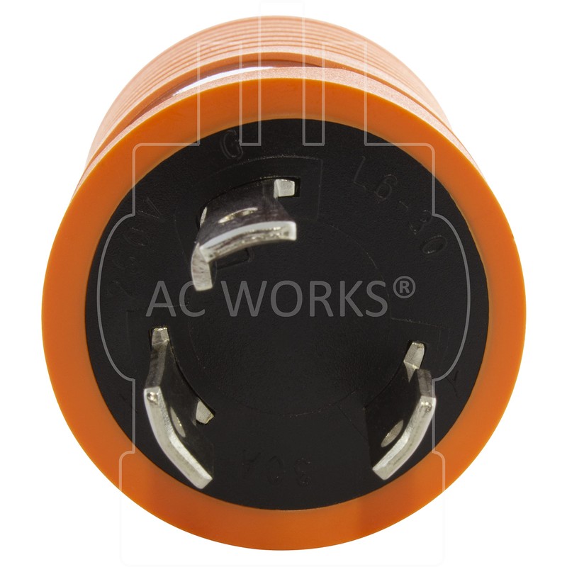 AC WORKS [ADL630L620] Plug Adapter L6-30P 30Amp 250Volt Male Plug