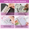 ALKKDPS Budget Binder with Cash Zipper Envelopes, Cute A6 Money