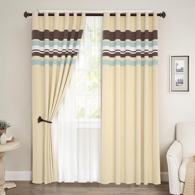 KAMANINA - Retenedor de cortina, acabados cuadrados, bronce, pequeño, 2