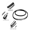 3mm Black Leather Cord Necklace with Durable Stainless Steel Snap