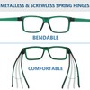 Gr8Sight 6 Pack Reading Glasses with Screwless Spring Hinge Metalless
