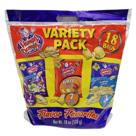 Humpty Dumpty Chips, Assorted, Variety Pack 18ct, BBQ, All Dressed, Regular Ripple (1 Variety Pack)