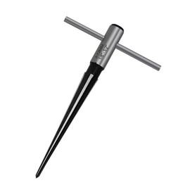 Namvo 2 Pieces Tapered Reamer with T-Handle, 6 Flutes Chamfer Bridge, Pin Hole, Hand Held Reamer, Sizes 1/8"-1/2" (3-13mm) and 5"-5/8" (5-16mm) Handle Drilling Tools