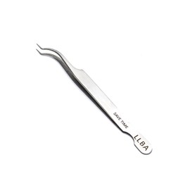 LLBA Lash Tweezer Professional Volume False Lash Application Tool | Multi Shapes & Purposes Tweezers | Non-Slip Grip Tweezers for Volume, Isolation & Classic Lashes (Silver, Save Time Inner Corner)