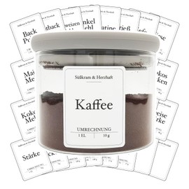 32 Kitchen Stickers Süßkram & Herzhaft in German - Kitchen Storage & Organisation, Labelling Storage Containers, Stickers Kitchen Must Haves, Kitchen Accessories, Labels Kitchen Supply