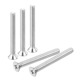 sourcing map 40 pcs #10-24x1-3/4 inches Machine Screws Phillips Pan Cross Head Screws Fasteners Bolts 304 Stainless Steel Silver for Wall Socket,House Repairs