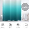 Hnmdmyi Aqua Ocean Abstract Teal Blue Ombre Modern Bath Curtain