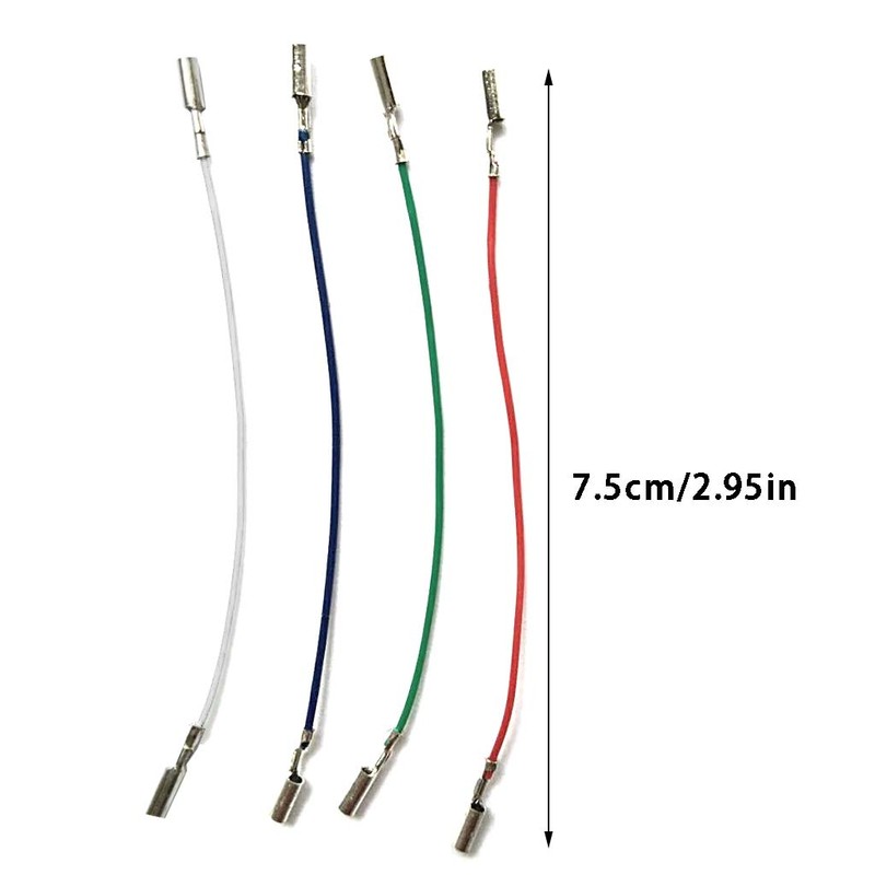 Tebatu Cartridge Phono Wires,3/4PCS Cartridge Phono Cable Leads Header Wires