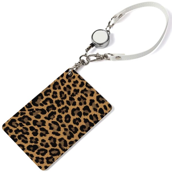Pass Case, 1 Pocket, Reel Included, Animal Pattern, Clear Pocket,
