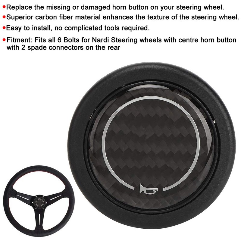 Horn Push Button Carbon Fiber Horn Button, Horn Button Replacement