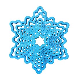 Decora 0255250 Set of 8 Ice Star Tree Cookie Cutters Plastic Ideal Set for Sugar Paste or Gum Paste Decorations, Made in Italy, Original Design, Pack of 8