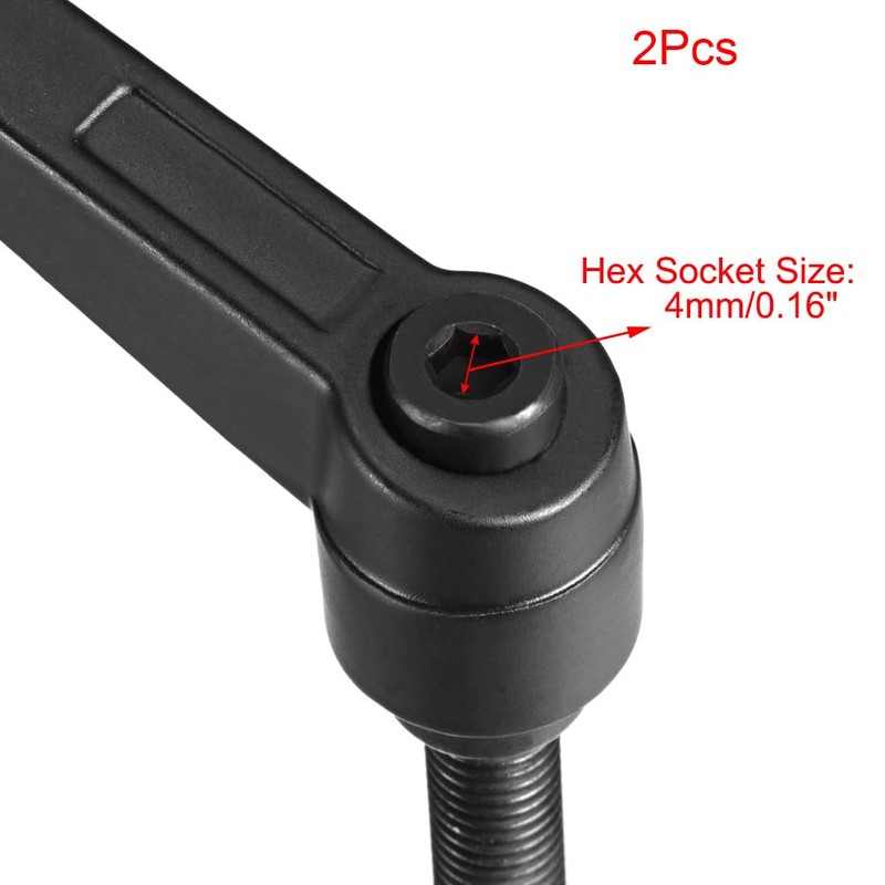 TA-VIGOR 2Pcs Adjustable Clamping Lever Handles, M8 x 25mm Locking