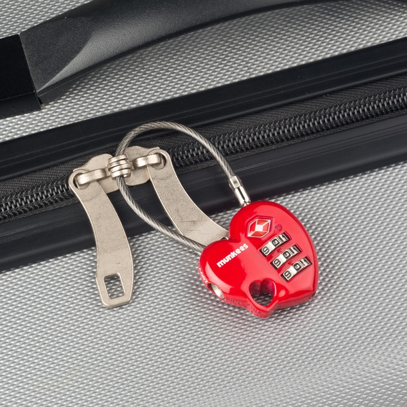 munkees TSA Schloss, Padlock, Zahlenschloss, Lock, Travel Accessoires, Kofferschloss, 3606