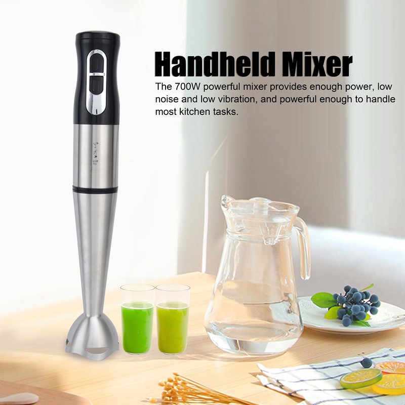 Food Blender Handheld Electric Stainless Steel Mixer Household Kitchen Tool