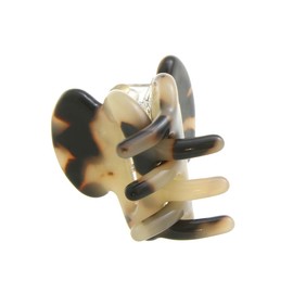 VINGTAINE H7218-BE- Tortoise Shell Style Mini Hair Claw Hair Clip, Small Size, Mini Clip, Hair Accessories, Casual