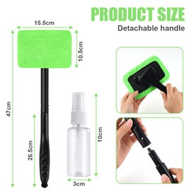 URAQT Autowaschbürste Teleskop, Auto Scheibenreiniger mit 2 Stück Mikrofaserpads und Flasche Faltbar Windschutzscheibenreiniger Scheibenreiniger Windschutzscheiben Reiniger Sauber Demist Nebel