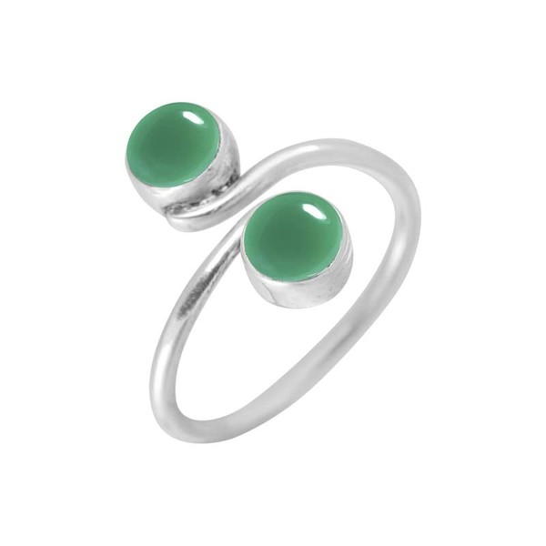 Green Onyx Toe Ring Silver Overlay Feet finger Jewellery Gemstone