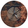 Autravelco Wood Wall Clock Non-Ticking Quartz Battery Operated Texas Lone Star Home Map Custom Wall Clocks Texas Love Cowgirl Cowboy Wall Decor for Washroom Office Above Fireplace 10 Inch
