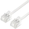 TARO'S CMJ-F10WH Modular Cable 10m Telephone/Telephone Cord Flat 6 Poles
