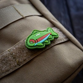 Rainbow Trout PVC Morale Patch – Hook and Loop Tactical Fishing Patch – Durable Waterproof Ranger Eye for Anglers, Backpacks, Hats, and Gear – Unique Fisherman Gift & Stocking Stuffer - Twin Pack