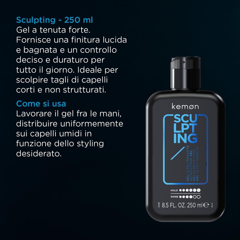 Kemon Hair Style Sculpting Gel for Strong Hold 250ml