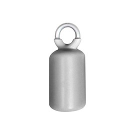 Flagpole Counterweight 3.5 lb Single Eye Plastisol Coated White Silver Black Brown Internal Halyard (Gray/Silver)