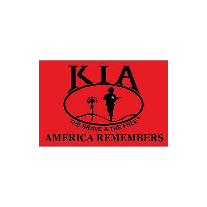 KIA America Remembers Flag On Stick 4" x 6"