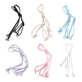 6 Pieces Bra Straps, Adjustable Bra Straps, Elastic Bra Straps, Non-Slip Bra Straps, Bra Straps Replacement, Bra Accessories, White