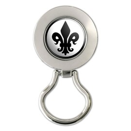 Fleur De Lis Formal - Black Magnetic Metal Eyeglass Badge Holder