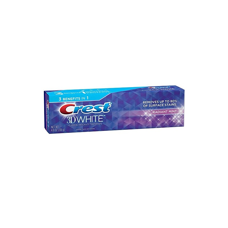 Crest 3D White Whitening Toothpaste - Radiant Mint 4.8 oz