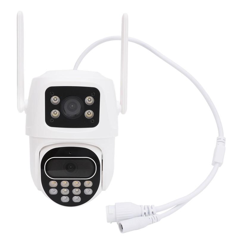 Security Camera Outdoor Dual Lens Surveillance Camera 2.4G Wifi Night