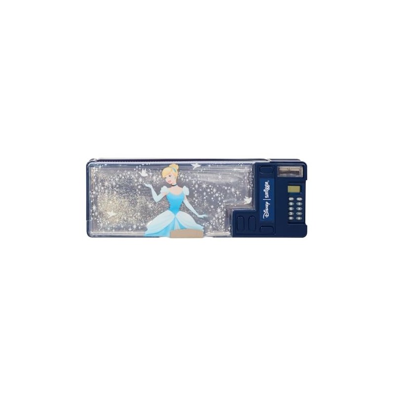 Girl Princess Pencil Case (Navy) with Pop Out Navy Calculator