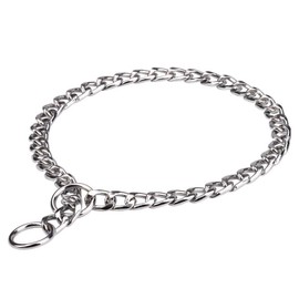 CtopoGo Dog Choke Chain Collar - Strong Chain Metal Collar Dog Training Collars Necklace Pet Neck Rope (S-2.0mm*40cm)